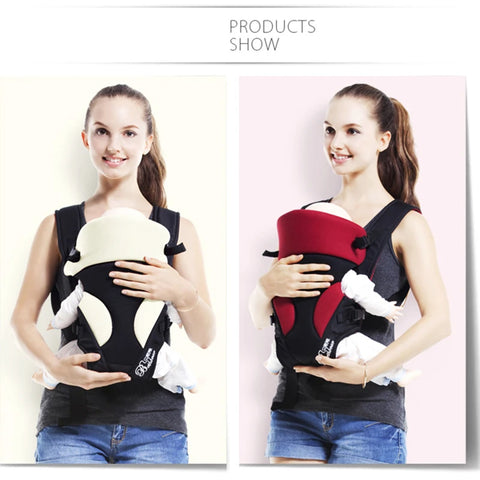 3-in-1 Baby Carrier Backpack Kangaroo-Style Pouch